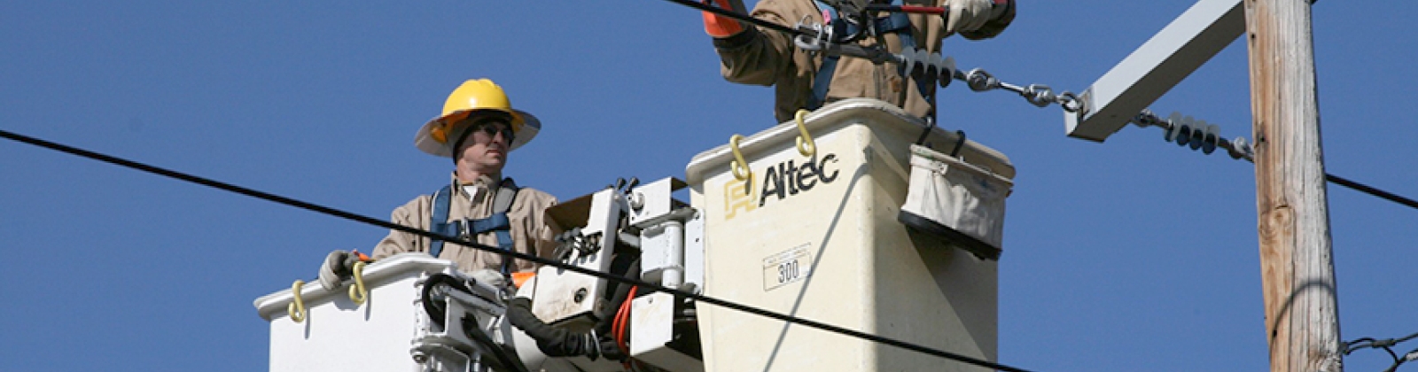 utility line workers