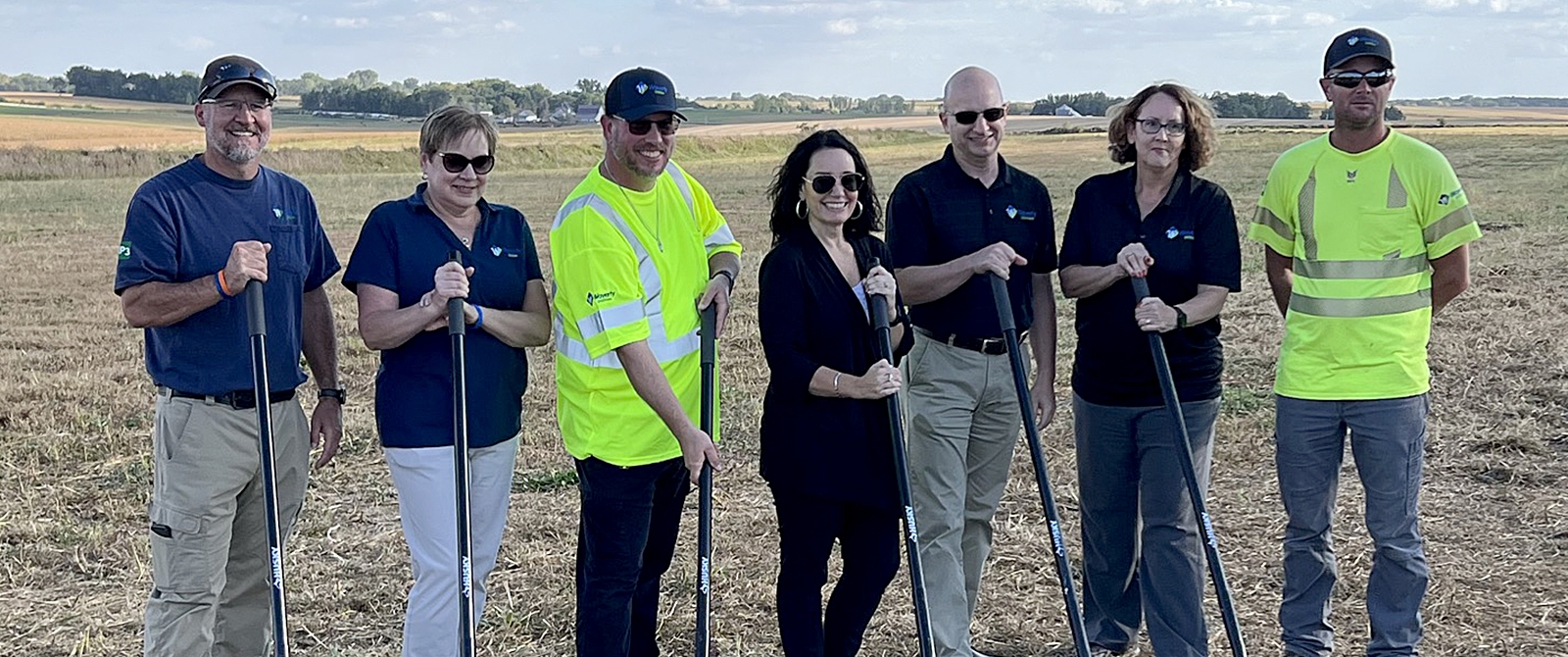 Community solar project groundbreaking in Waverly, Iowa